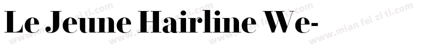 Le Jeune Hairline We字体转换